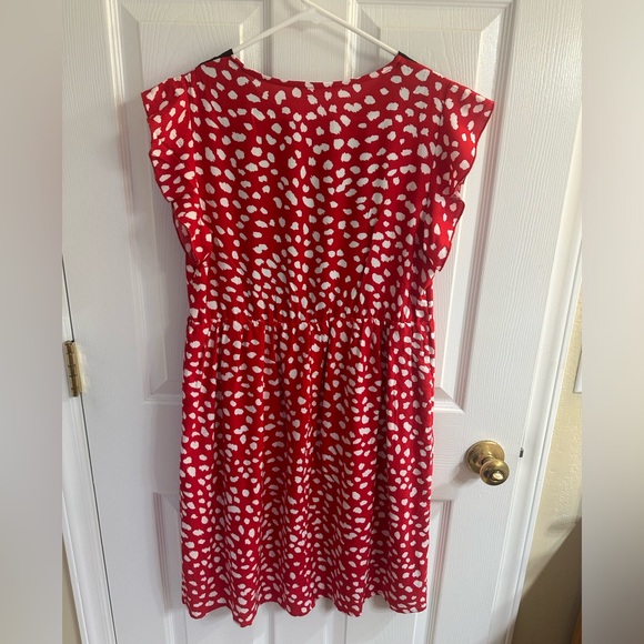 Kirundo Women’s Red Embroidered V-Neck Summer Mini Boho Lined Dress Size Small - Picture 5 of 8